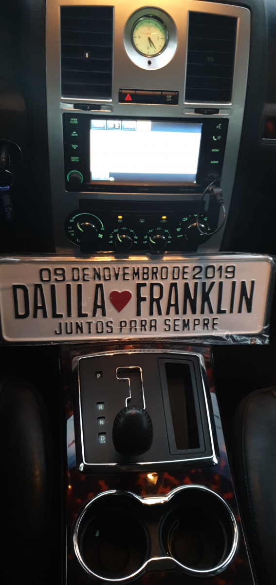 Plaquinha personalizada - Carro da Noiva 