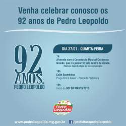 Comemorações do aniversário de Pedro Leopoldo