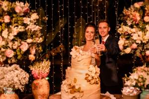 Casamento dos noivos Kelly e Fernando no espao Cana - Decorao Bella Flor